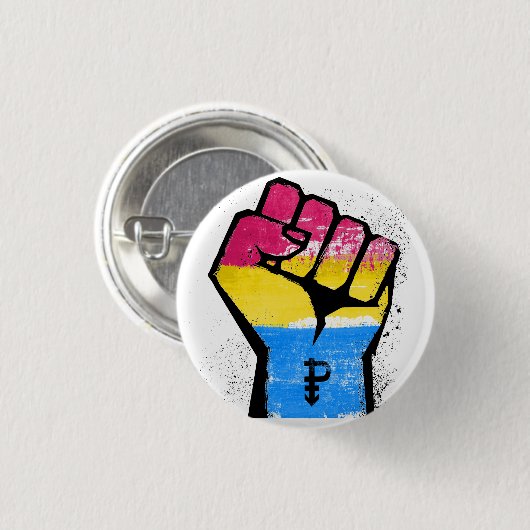 PANSEXUALS WIDERSTEHEN UND SYMBOL - LGBT BUTTON (Vorne & Hinten)