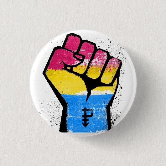 PANSEXUALS WIDERSTEHEN UND SYMBOL - LGBT BUTTON (Vorderseite)