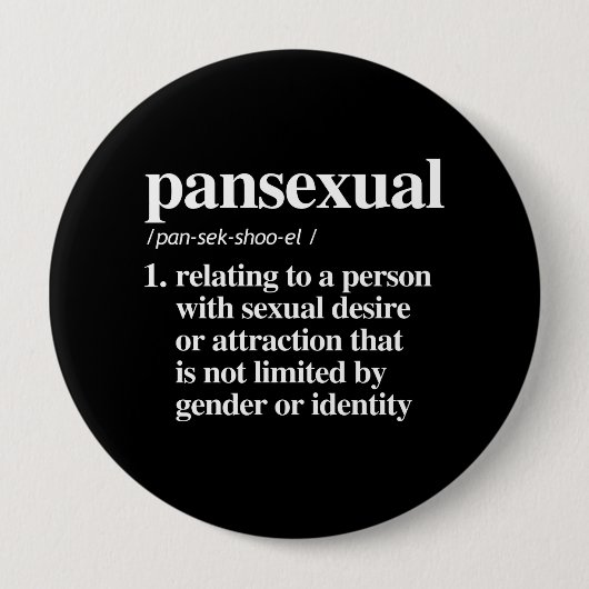Pansexuelle Definition - definierte lgbtq-Begriffe Button (Vorderseite)