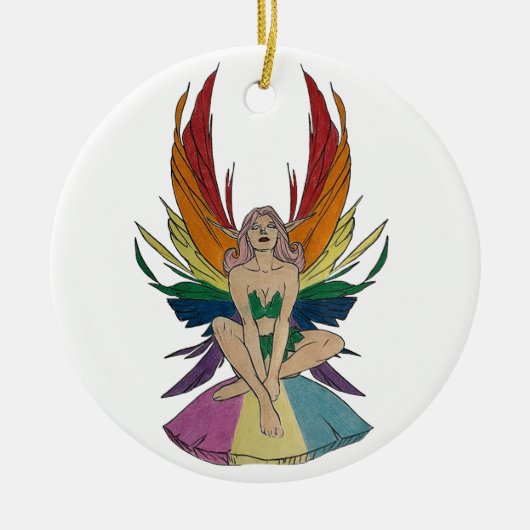 Pansexuelle Fee Keramik Ornament (Vorne)