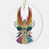 Pansexuelle Fee Keramik Ornament (Links)