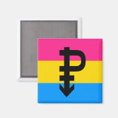 PANSEXUELLE FLAGSTREIFEN-DESIGN MAGNET (Vorderseite/Rückseite)