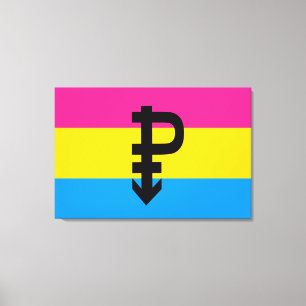 Pansexuelle Pride-Flagge Leinwanddruck