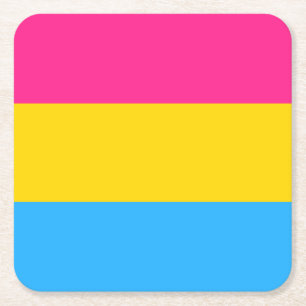 Pansexuelle Pride-Flagge LGBTQ Rechteckiger Pappuntersetzer