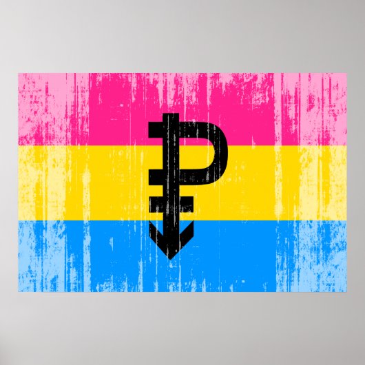 Pansexuelle Pride-Flagge Poster (Vorne)