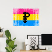 Pansexuelle Pride-Flagge Poster (Heimbüro)