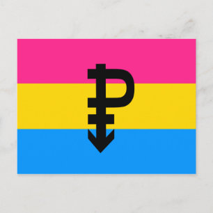 Pansexuelle Pride-Flagge Postkarte