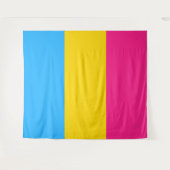 Pansexuelle Pride-Flagge vertikal Wandteppich (Vorderseite (Horizontal))