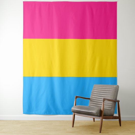 Pansexuelle Pride-Flagge vertikal Wandteppich (Beispiel)