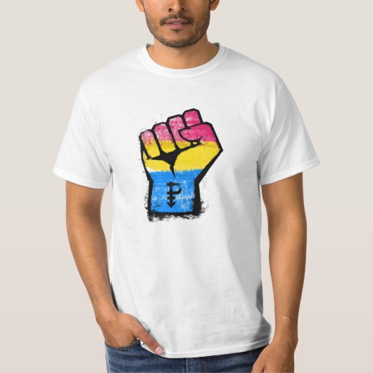 Pansexuelle Protestfaust T-Shirt (Vorderseite)
