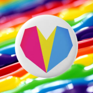 Pansexueller Stolz Herz Button
