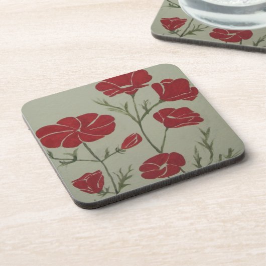 Pansie Untersetzer-Set von 6 Getränkeuntersetzer (Linke Seite)