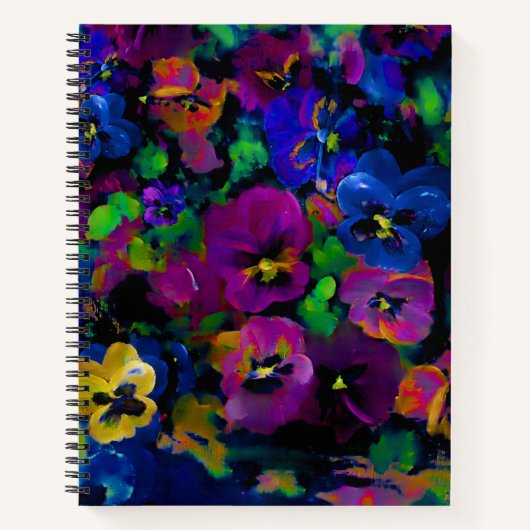 "Pansies" [abstract 2] Notizblock (Vorderseite)