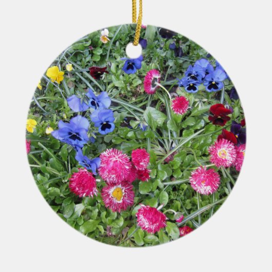 Pansies and Daisies Ornament (Vorne)
