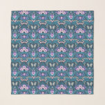 Pansies, birds and butterflies schal<br><div class="desc">Hand-painted garden wallpaper with pansies,  lilies,  bleeding hearts flowers,  leaves,  birds and butterflies. seamless pattern</div>