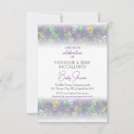 Pansies Invitation [purple] Einladung