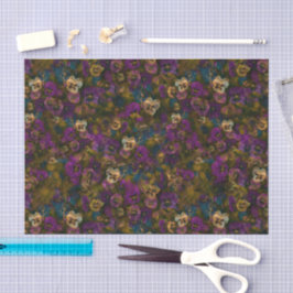Pansies op 3 seidenpapier
