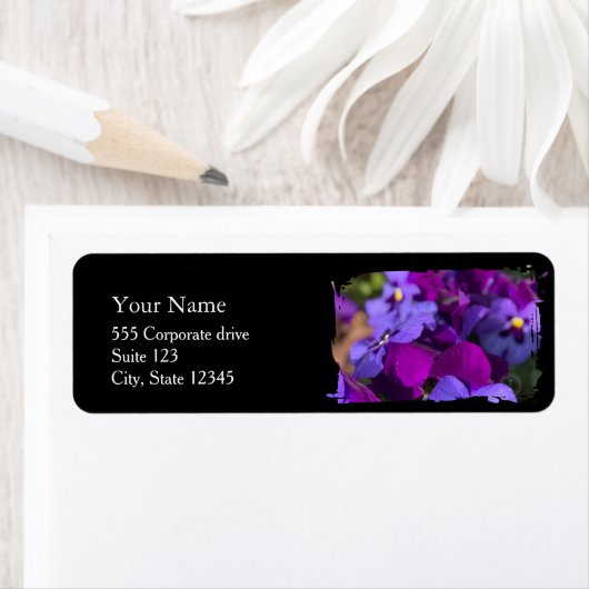 Pansies Return Address Labels (Insitu)