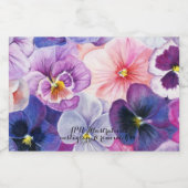 Pansies: spring, napkins, labels, candles, cards schaumweinetikett (Einzelnes Label)