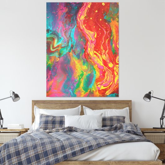 "Panspermia", abstract, psychedelic, expressionism Leinwanddruck (Insitu (Schlafzimmer))