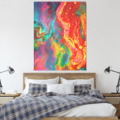 "Panspermia Stretched", abstract, psychedelic Leinwanddruck (Insitu (Schlafzimmer))