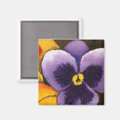 "Pansy #1" Blumenmagnet Magnet (Vorderseite/Rückseite)