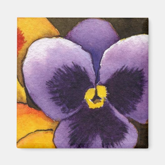"Pansy #1" Blumenmagnet Magnet (Vorne)
