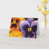 "Pansy #1" florale Grußkarte Karte (Gelbe Blume)