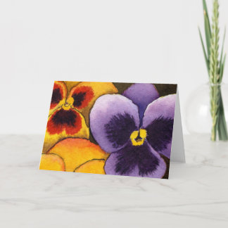"Pansy #1" florale Grußkarte Karte
