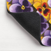 "Pansy #1" gepolstertes Muster florales Mousepad (Ecke)