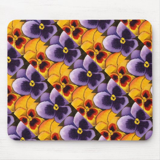 "Pansy #1" gepolstertes Muster florales Mousepad (Vorne)