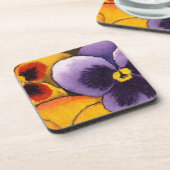 "Pansy #1" Set "Floral Untersetzer" Getränkeuntersetzer (Linke Seite)