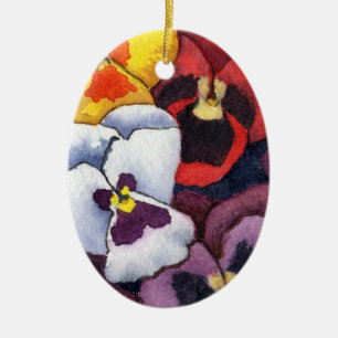 "Pansy #2" Bläserdekoration Keramikornament