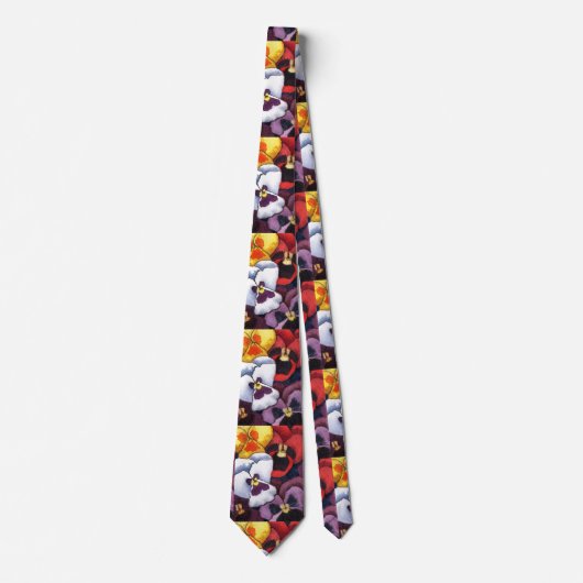 "Pansy 2" Blumengarten Neck Tie Krawatte (Vorderseite)