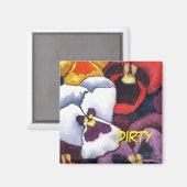 "Pansy #2" Dirty Floral Dishwasher Status Magnet (Vorderseite/Rückseite)