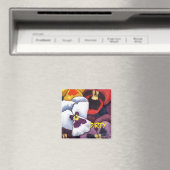 "Pansy #2" Dirty Floral Dishwasher Status Magnet (In Situ (Geschirrspüler))