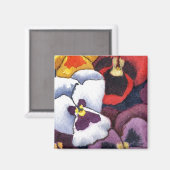 "Pansy #2" Floral Magnet (Vorderseite/Rückseite)