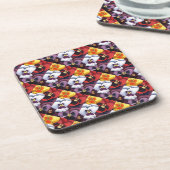 "Pansy #2 Tiled Pattern" Blumenmuster-Untersetzer- Untersetzer (Linke Seite)