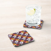 "Pansy #2 Tiled Pattern" Blumenmuster-Untersetzer- Untersetzer (Rechte Seite)