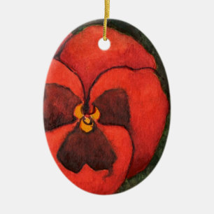 "Pansy 3" Blumenzierdekoration Keramikornament