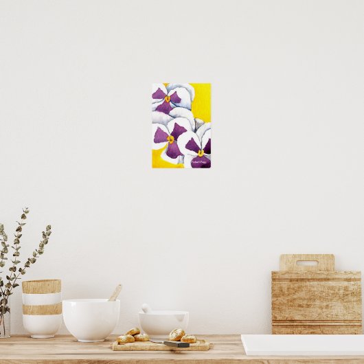 Pansy #4 Art Print Poster (Küche)