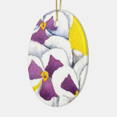 "Pansy #4" Bläserdekoration Keramikornament (Links)