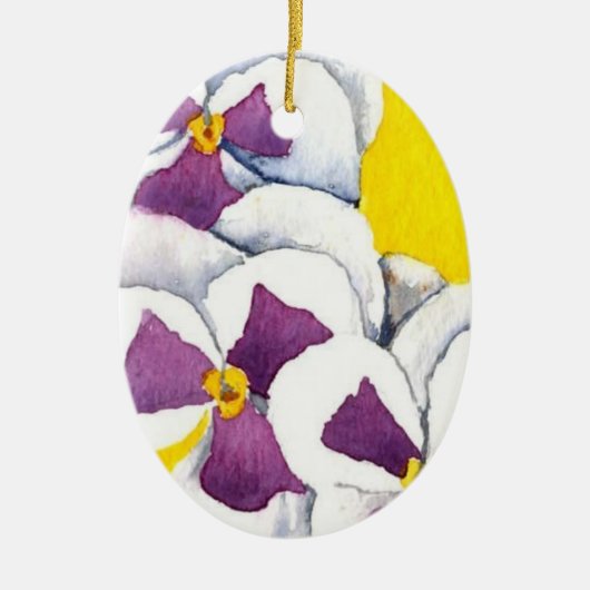 "Pansy #4" Bläserdekoration Keramikornament (Vorne)
