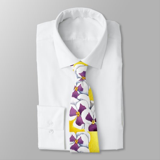 "Pansy 4" Blumengarten Neck Tie Krawatte (Gebunden)