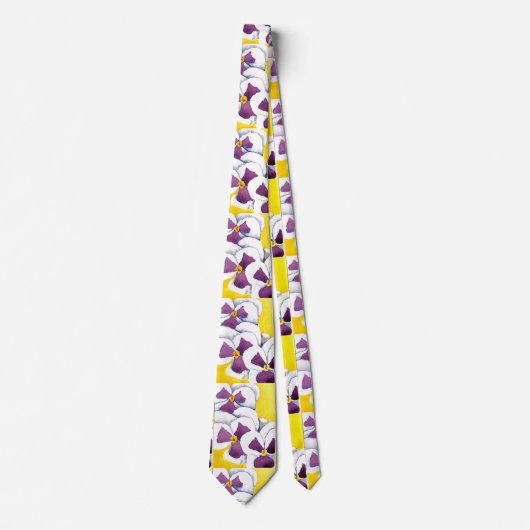 "Pansy 4" Blumengarten Neck Tie Krawatte (Vorderseite)