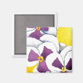 "Pansy #4" Blumenmagnet Magnet (Vorderseite/Rückseite)