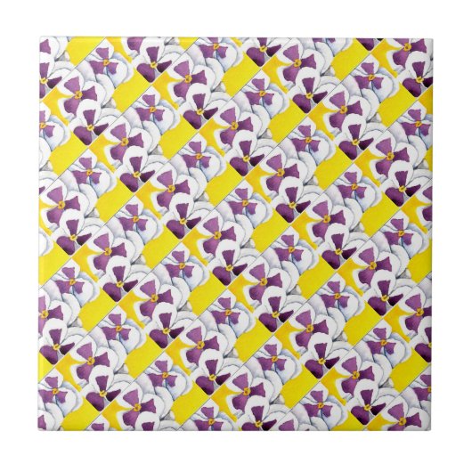"Pansy #4 Tiled" Kitchen Garden Keramik Tile Fliese (Vorderseite)