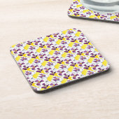 "Pansy #4 Tiled Pattern" Blumenmuster-Untersetzer- Untersetzer (Linke Seite)