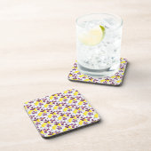 "Pansy #4 Tiled Pattern" Blumenmuster-Untersetzer- Untersetzer (Rechte Seite)