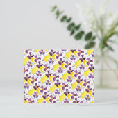"Pansy #4 Tiled Pattern" Floral Postcard Postkarte (Stehend Vorderseite)